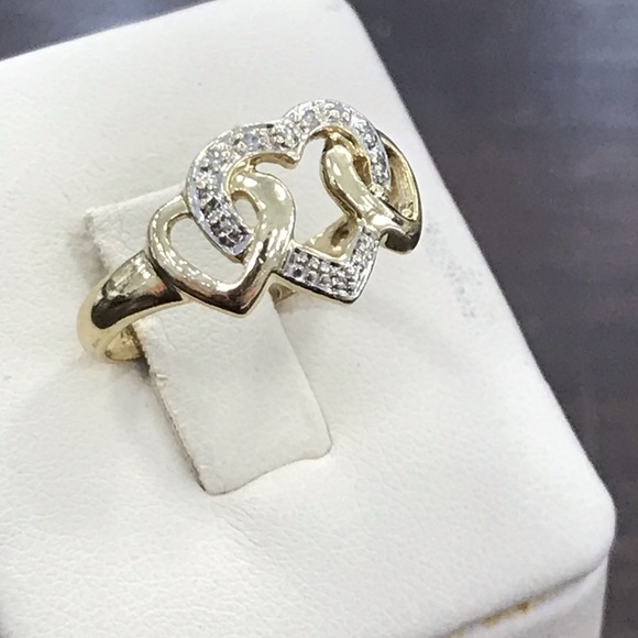 Jewelry - 14k yellow gold diamond heart ring Jewelry - 14k yellow gold diamond heart ring